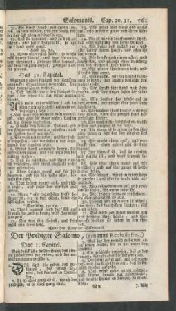 Der Prediger Salomo, (genannt Ecclesiastes.)