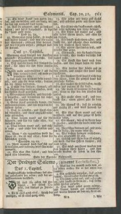 Der Prediger Salomo, (genannt Ecclesiastes.)