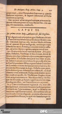 Caput III. De prima ætate Reip. Atheniensis sub Regibus