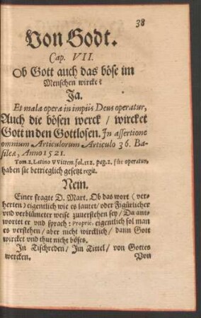 Von Godt. Cap. VII.