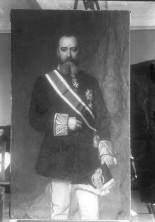 Porträt Carl Graf von Schönburg (1832-1898), Sohn von Alban Graf von Schönburg (1804-1864), Gemälde Öl/Leinwand, dat. 1887