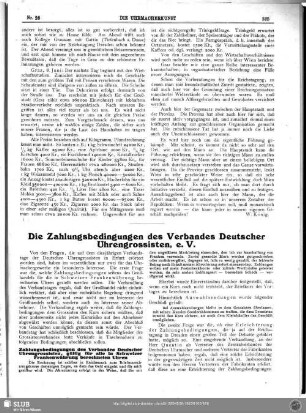 Die Zahlungsbedingungen des Verbandes Deutscher Uhrengrossisten, e. V.