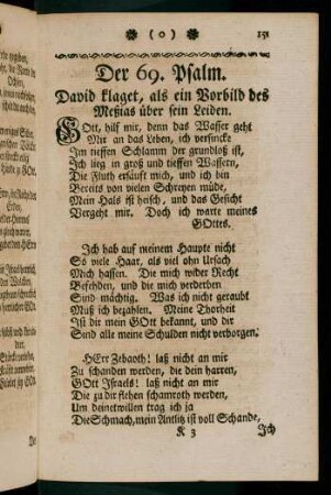 151-160, Der 69. - 72. Psalm