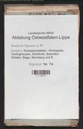 Schulen zu Hovedissen, Krentruperhagen und Schuckenbaum [siehe auch Nr. 129 / Nebenschulen Schötmar]