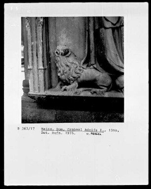 Denkmal des Erzbischofs Adolf von Nassau: Löwe