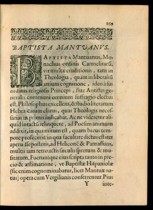 Baptista Mantuanus.
