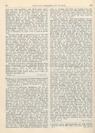292-293 [Rezension] Lehmann, Ludwig, Kirchengeschichte der Mark Brandenburg von 1818 bis 1932