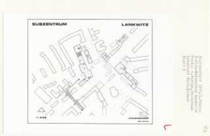 Subzentrum, Berlin-Lankwitz (Diplomarbeit bei Willy Kreuer): Grundriss Obergeschoss 1:500