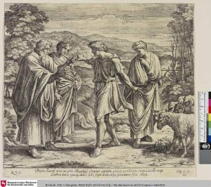 [Jacob beschwert sich bei Laban, dass er ihm Lea statt Rachel gegeben hat.; Jacob se plaint à Laban de ce qu'il lui a donné Lia au lieu de Rachel.]