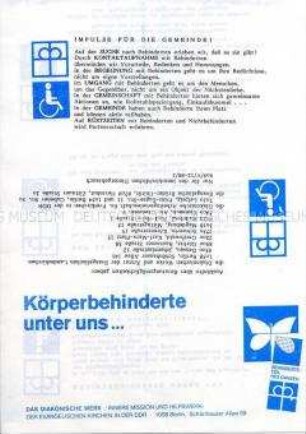 Werbe- und Informationsblatt des Diakonischen Werkes der DDR