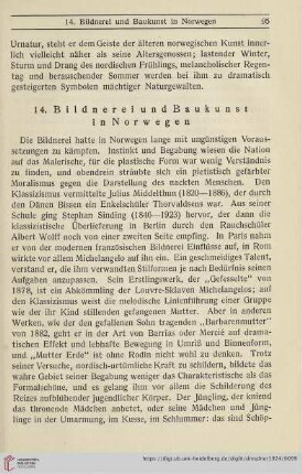 Bildnerei und Baukunst in Norwegen