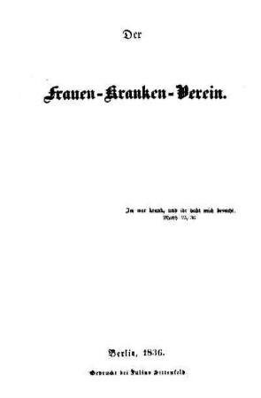 Der Frauen-Kranken-Verein