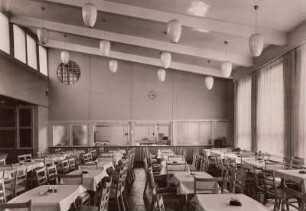 Speisesaal für die Belegschaft der Sächsischen Glasfaserindustrie Wagner und Co.
