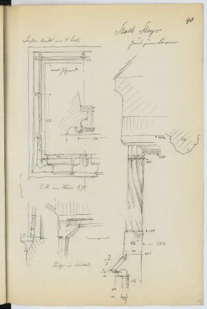 Haus zum Löwen, Steyr: Details (aus: Skizzen- und Fotoalbum 21)