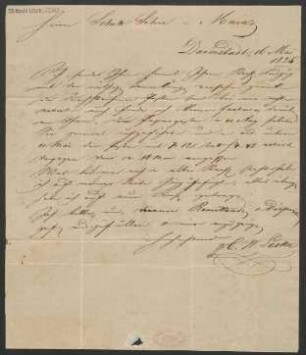 Brief an B. Schott's Söhne : 16.05.1825