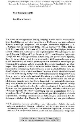 Zum Graphembegriff