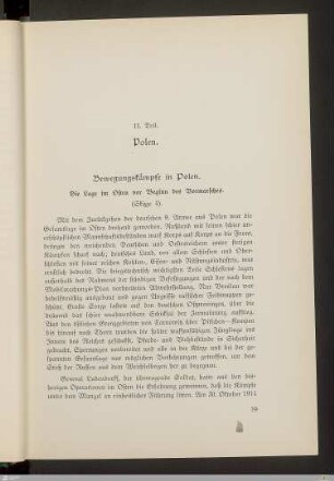 Die Lage im Osten vor Beginn des Vormarsches