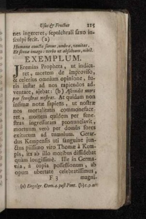 Exemplum. [De Gerardo de Kempis]