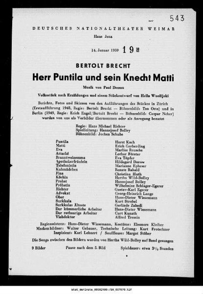 Herr Puntila und sein Knecht Matti