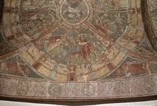 Himmlisches Jerusalem mit Darstellungen der Apostel und Szenen aus dem Leben Christi