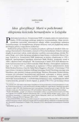 71: Idea gloryfikacji Marii w polichromii sklepienia kościoła bernardynów w Leżajsku