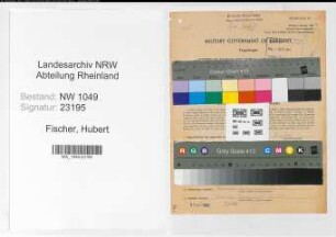Entnazifizierung Hubert Fischer , geb. 22.07.1898 (Lokfuehrer)