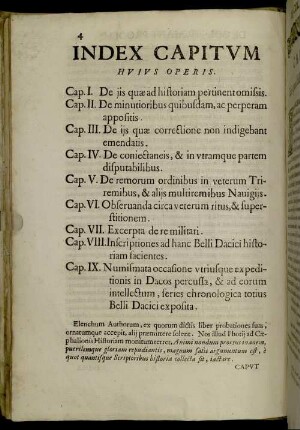 Index Capitum Huius Operis.