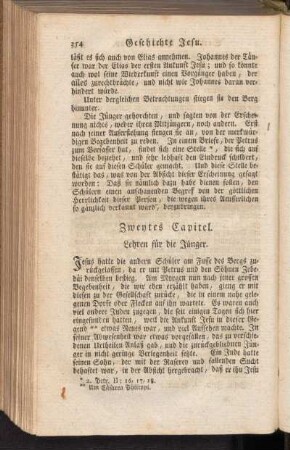 Zweytes Capitel. Lehren für die Jünger