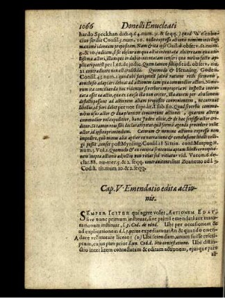 Cap. V. Emendatio editae actionis
