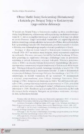 14: Obraz Matki Bożej Kościerskiej (Różańcowej) z kościoła pw. Świętej Trójcy w Kościerzynie i jego srebrne dekoracje