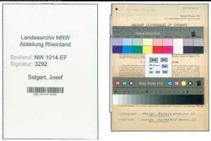Entnazifizierung Josef Salgert , geb. 21.04.1909 (Schreiner)