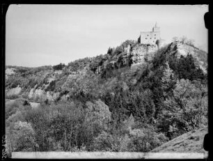 Die Rudelsburg vom Saaleck aus
