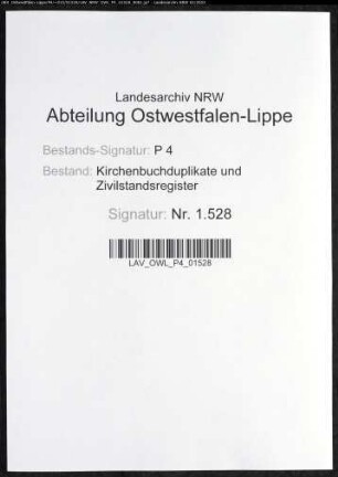Kirchenbuchduplikate der katholischen Gemeinde (GHT 1829-1831). (Gemeinde: Benninghausen, katholische Gemeinde)