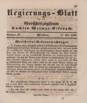 Nr. 13 : 17. Mai 1856