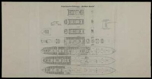 Decksplan des Doppelschrauben-Postdampfer "President Lincoln" und "Moltke"