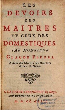 Les devoirs des maitres