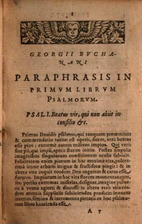 Psalmorvm Davidis Paraphrasis poëtica Georgii Bvchanani Scoti: Argumentis ac melodiis explicata atque illustrata