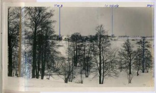 Foto eigener und russischer Stellungen am großen Spory-See (linker Bildteil)
