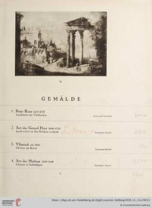 Gemälde (Nr. 1-85)