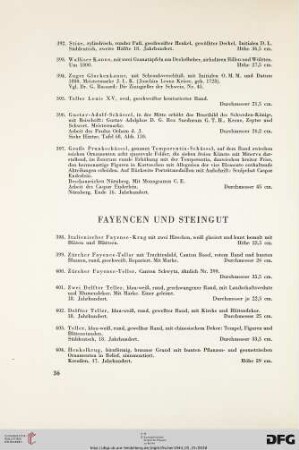 Fayencen und Steingut (Nr. 398-411)