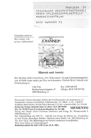 Hinweis und Anreiz: