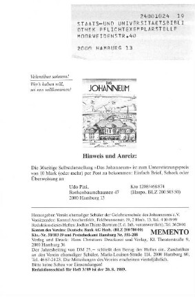Hinweis und Anreiz: