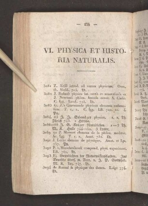 VI. Physica Et Historia Naturalis.