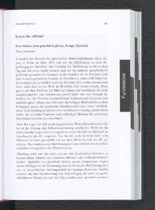 Fundstücke.