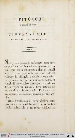 XXXVIII. I pitocchi. Quadro in tavola di Giovanni Miel