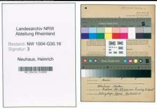 Entnazifizierung Heinrich Neuhaus , geb. 04.09.1902 (Schiffsfuehrer)