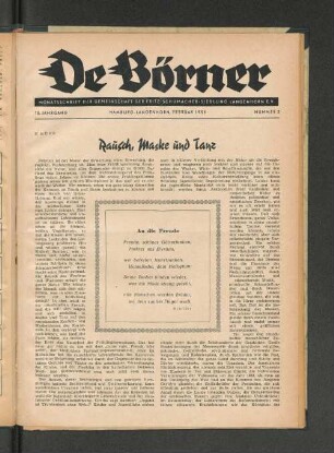 18. Jahrgang, Hamburg-Langenhorn, Februar 1953, Nummer 2