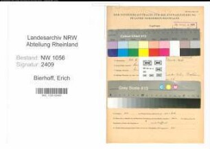 Entnazifizierung Erich Bierhoff , geb. 25.08.1901 (Studienrat)