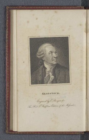 Klopstock. : Engraved by E. Boequet for the Rev. T. Raffles's Edition of the Messiahs.