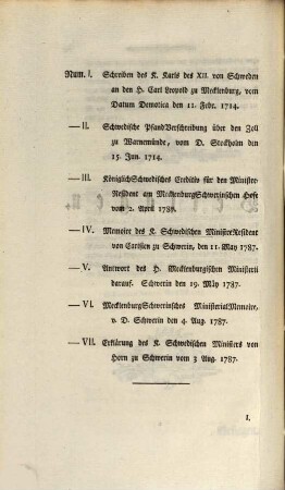 Geschichtliche Übersicht des bisherigen Hergangs des Warnemünder Zolles